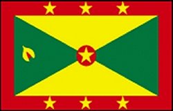Die Nationalflagge von Grenada
